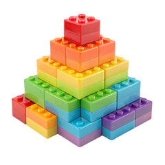 3D rendering of construction blocks in different colors