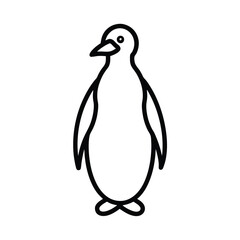 penguin on white