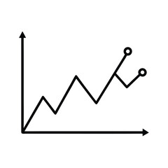 business graph with arrow