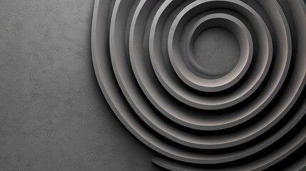 Monochrome Gray Background with Subtle Textured Circular Patterns