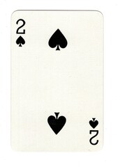 A vintage spades playing card on a white background.