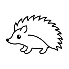 hedgehog on a black background
