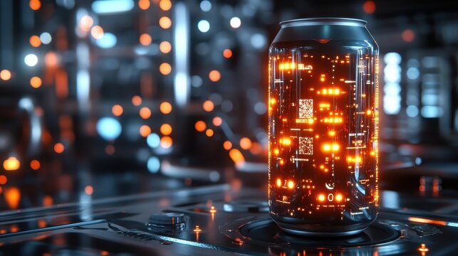 Futuristic Smart Can Digital Technology Integrated into Beverage Packaging