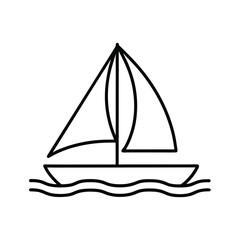 sailing boat vector illustration