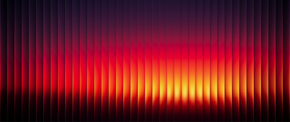 Sunset gradient vertical linear pattern with fractal glass effect and warm blending glowing tones. Serene atmosphere, tranquility sky, peaceful twilight mood aesthetic design. Vector illustration