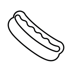 vector illustration of a hot dog
