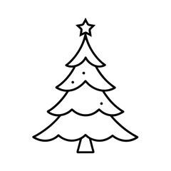christmas tree vector illustration