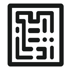 A simple line drawing of headphones, representing audio 