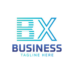 Obraz premium BX Logo Design. Sleek Modern Letter BX Logo for Business