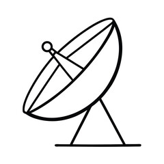 satellite dish vector illustration