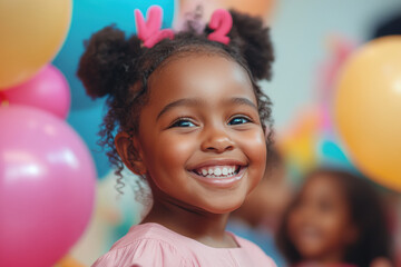 A child feeling excited at a birthday party