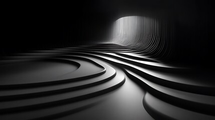 Abstract Dark Tunnel with Light at the End