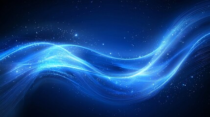 Blue wave wallpaper with glowing light waves and abstract background design in vibrant colors