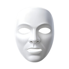 3d white mask