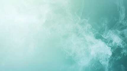 Blue and white smoke background with soft pastel green gradient design for creative projects