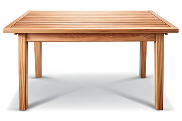 Fototapeta premium Wooden Table's Fine Craftsmanship: A solid, rectangular wooden table. The grain of the wood is visible, emphasizing its natural beauty.