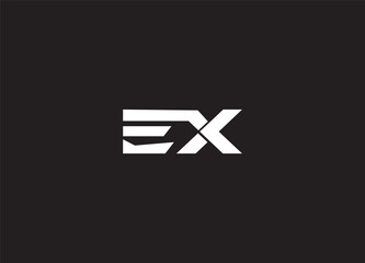 Fototapeta premium EX initial logo design and creative logo