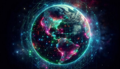 Obraz premium Global Network Connection.
