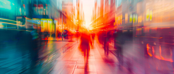 Obraz premium Blurred natural background with bokehBright orange Angels trumpet flower on the tree, optical effect blur , Abstract natural defocused background with beauty bokeh