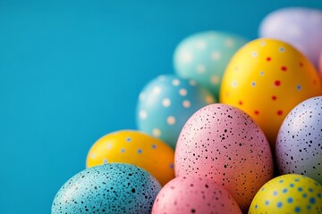 Obraz premium A festive collection of colorful Easter eggs, celebrating the spirit of Easter.