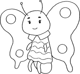 Cute Butterfly Illustration Clipart
