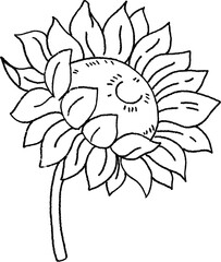 Sunflower Bloom Illustration Clipart