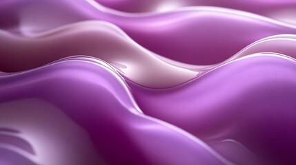 Fototapeta premium Abstract 3D Purple Waves with Glossy Finish