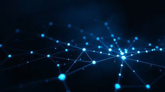 Cyber Tech Background with Digital Grid and Tech Lines