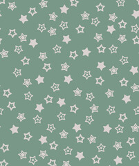 Textile design wtth star pattern for fabric