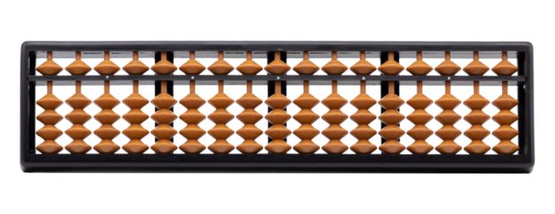 Small abacus isolated on transparent background (PNG File)