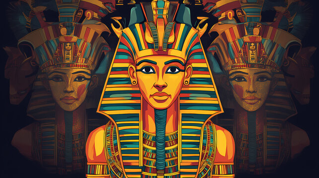 Casino slot machine in egypt style, with pharaon head, games, big win, jackpot. Uncanny Doppelgnger Encounters. Illustration