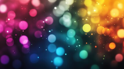 Blurred background of colored textures on a black background with a grainy texture