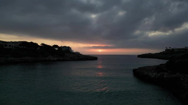 sunset over the sea