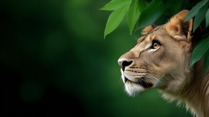 Obraz premium Lion is looking at the camera