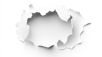 Obraz premium Torn White Paper with Empty Space for Creative Design Use