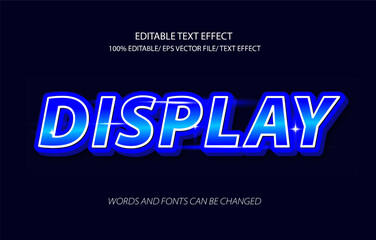 Display editable text effect, 3D editable text.