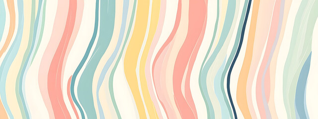 A pattern of wavy lines in pastel colors, creating an abstract background with a sense of movement and depth
