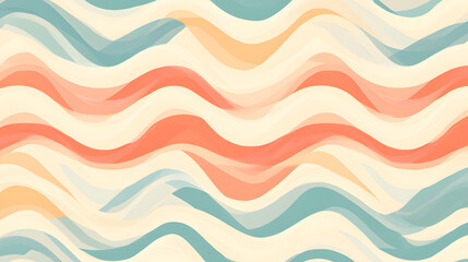 A pattern of wavy lines in pastel colors, creating an abstract background with a sense of movement and depth
