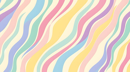 A pattern of wavy lines in pastel colors, creating an abstract background with a sense of movement and depth
