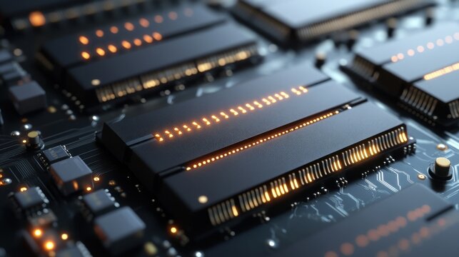 Close-up of Advanced Microchip Technology