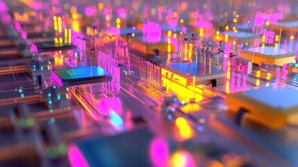 Neon Circuitry: A Digital Dreamscape