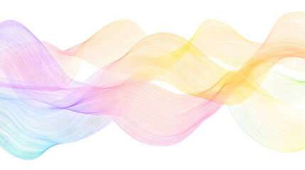 A pattern of wavy lines in pastel colors, creating an abstract background with a sense of movement and depth

