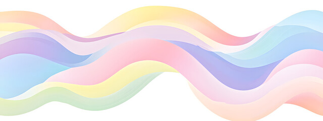A pattern of wavy lines in pastel colors, creating an abstract background with a sense of movement and depth
