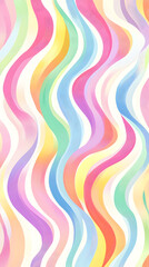 A pattern of wavy lines in pastel colors, creating an abstract background with a sense of movement and depth
