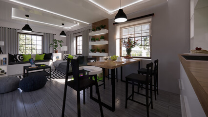 Modern Scandinavian Living Room Interior Design