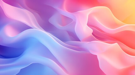Obraz premium Abstract Pastel Waves: A Dreamy Digital Artwork
