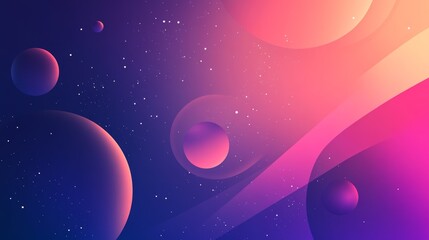 Abstract Cosmic Nebula: Planets, Stars, and Galactic Gradient