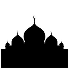 Silhouette of a Majestic Mosque.