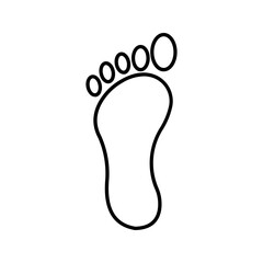 human footprints icon color editable
