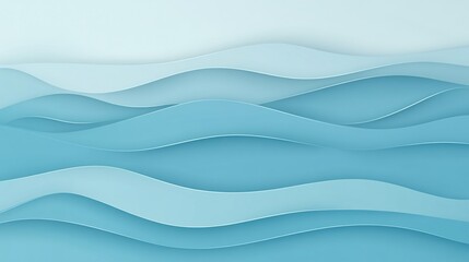 Fototapeta premium A gradient blue ocean background with soft ripples and gentle waves